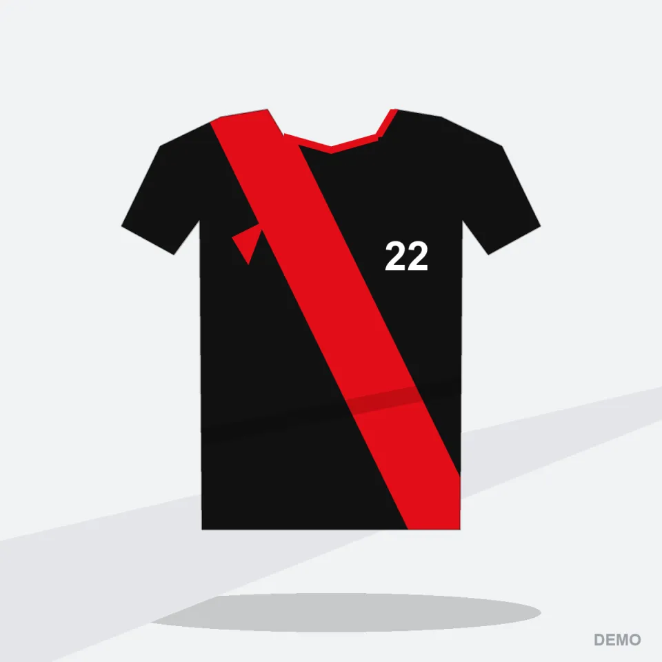 Camiseta de Vóley VX-203 Negro Impacto — vista frontal
