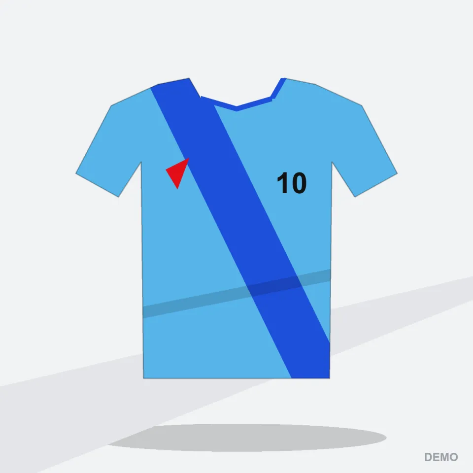 Camiseta de Fútbol RX-102 Azul Eléctrico — variante de color