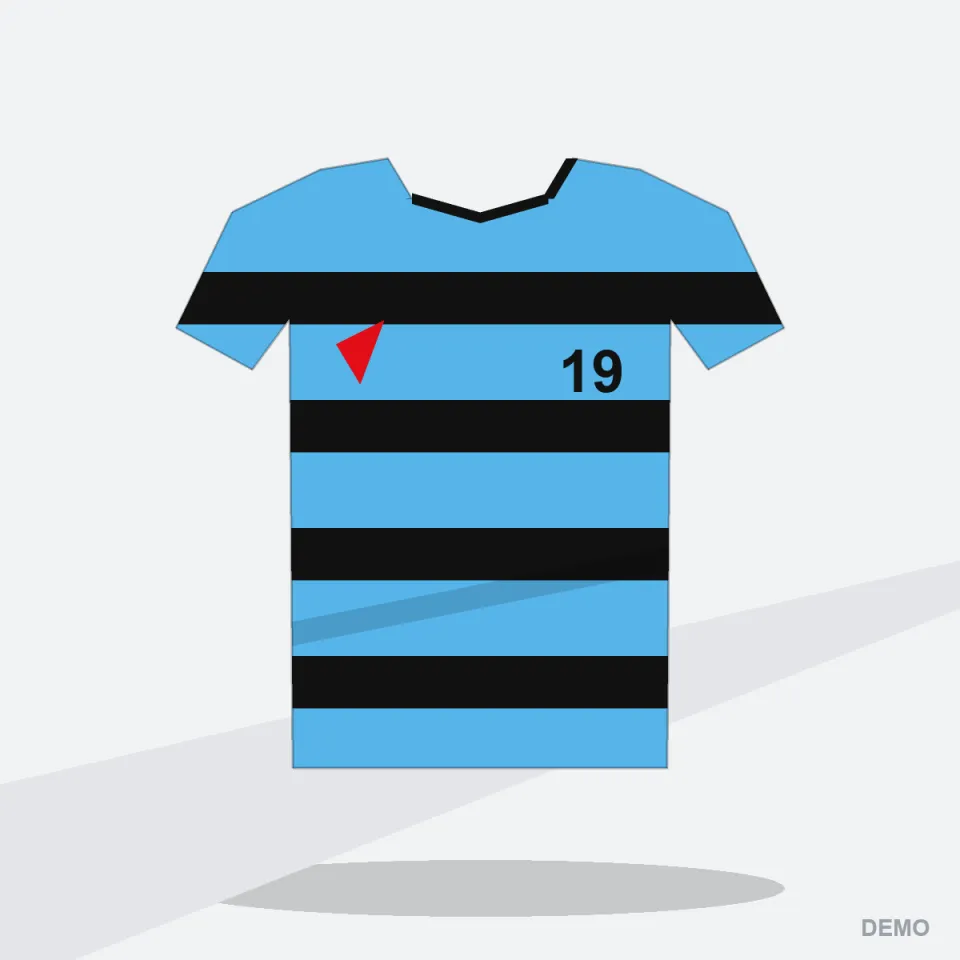 Camiseta de Vóley VX-202 Celeste Ola — vista frontal