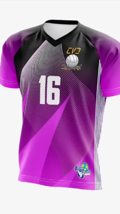 Camiseta de Vóley VX-201 Morado Neón
